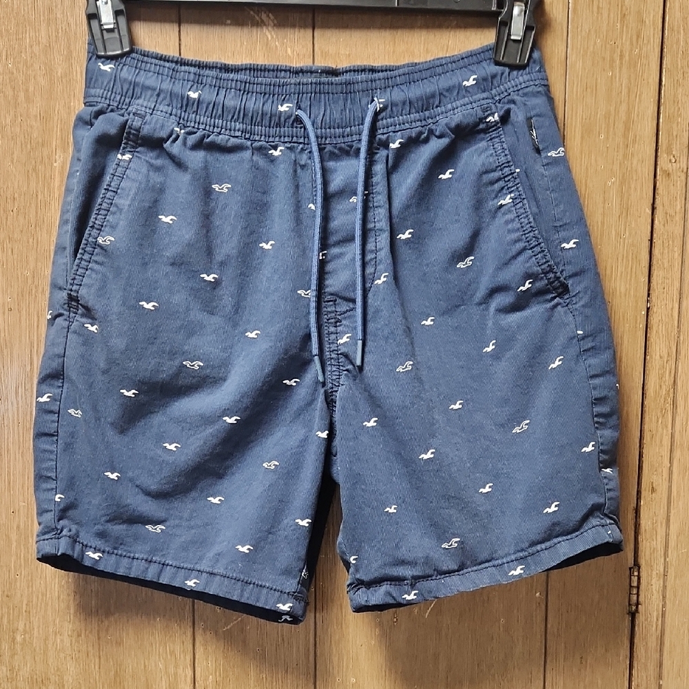 Hollister Navy Ribbed Shorts